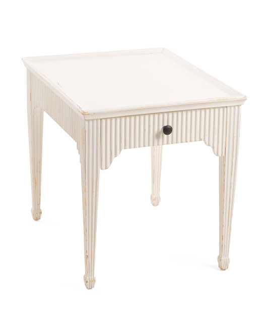 24in Solid Wood Jude Bungalow Side Table | Furniture & Lighting | Marshalls | Marshalls