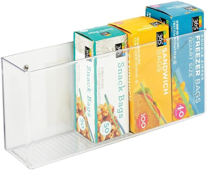 mDesign Plastic Adhesive Mount Storage Organizer Container for Kitchen or Pantry Wall Organizatio... | Amazon (US)