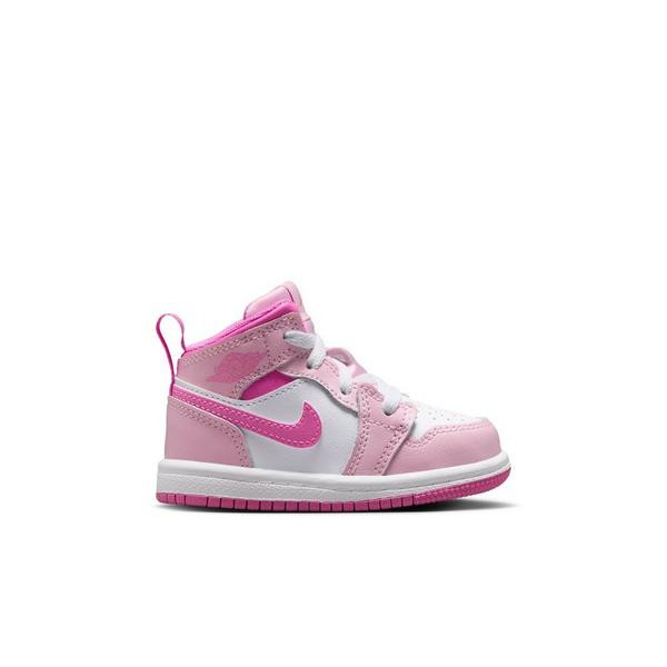 Jordan 1 Mid Sneakers Toddler 9T Regular Pink Foam/Pink Foam-China Rose-White | Scheels Sports