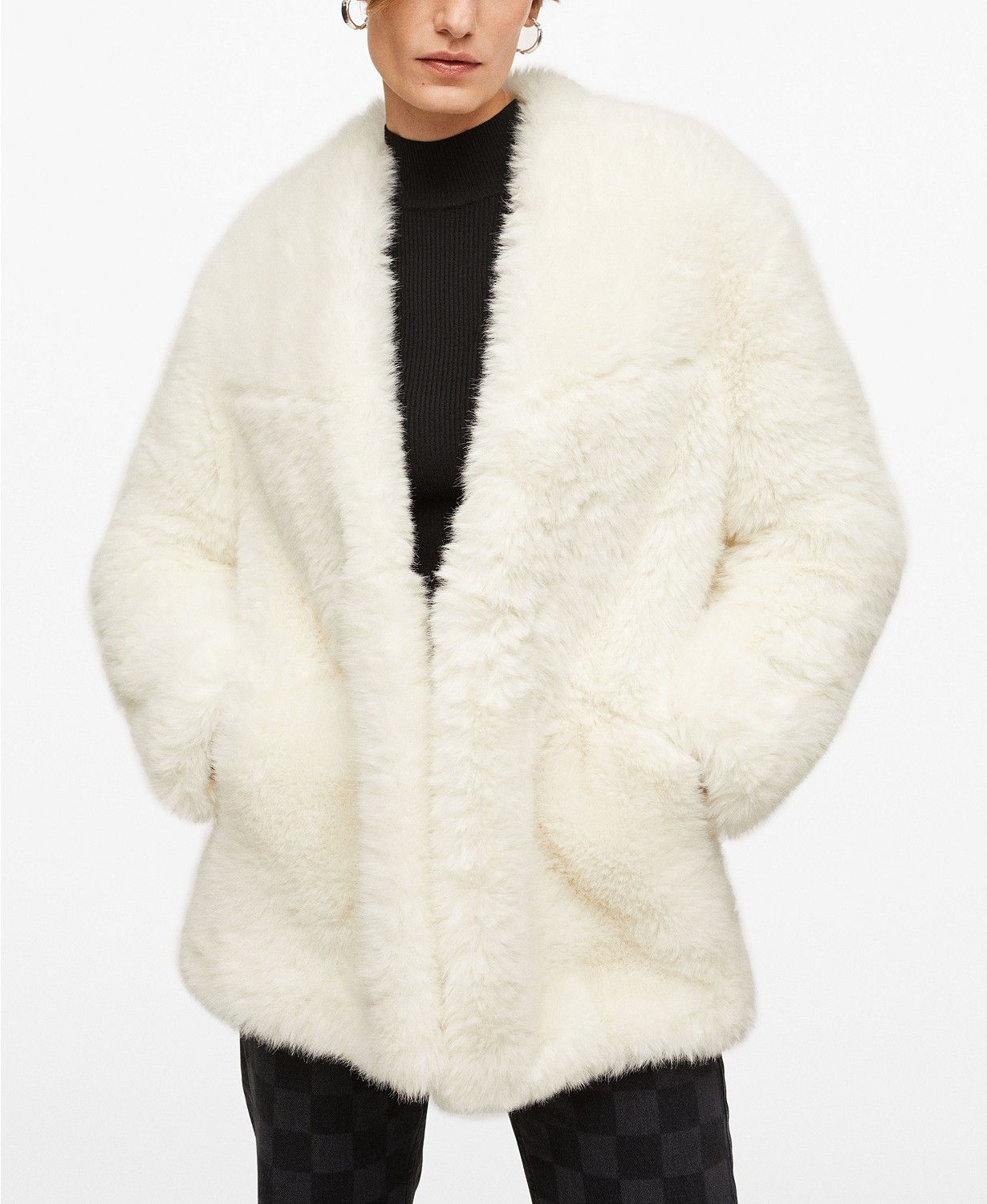 MANGO Women's Oversize Faux-Fur Coat & Reviews - Coats & Jackets - Women - Macy's | Macys (US)