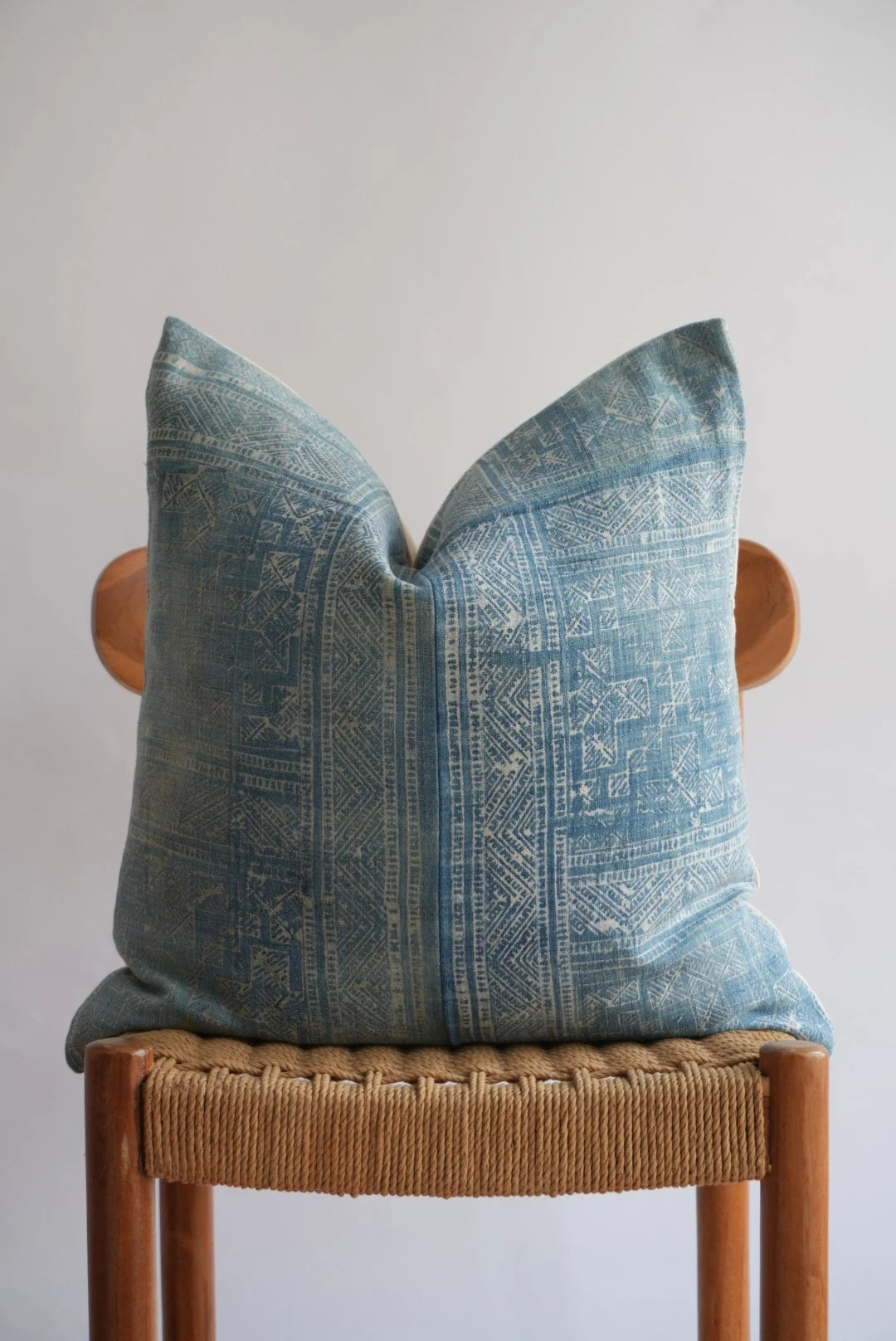 Vintage Hmong Hemp Pillow Cover: Blue Indigo Boho Decor (20x20) | Etsy (US)