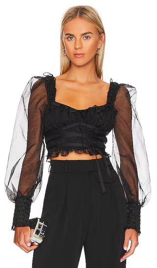 Gabrielle Top in Black | Revolve Clothing (Global)