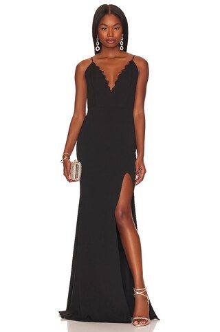 Katie May Saylor Gown in Black from Revolve.com | Revolve Clothing (Global)