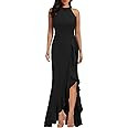 WOOSEA Women's High Neck Split Bodycon Mermaid Evening Cocktail Long Dress | Amazon (US)