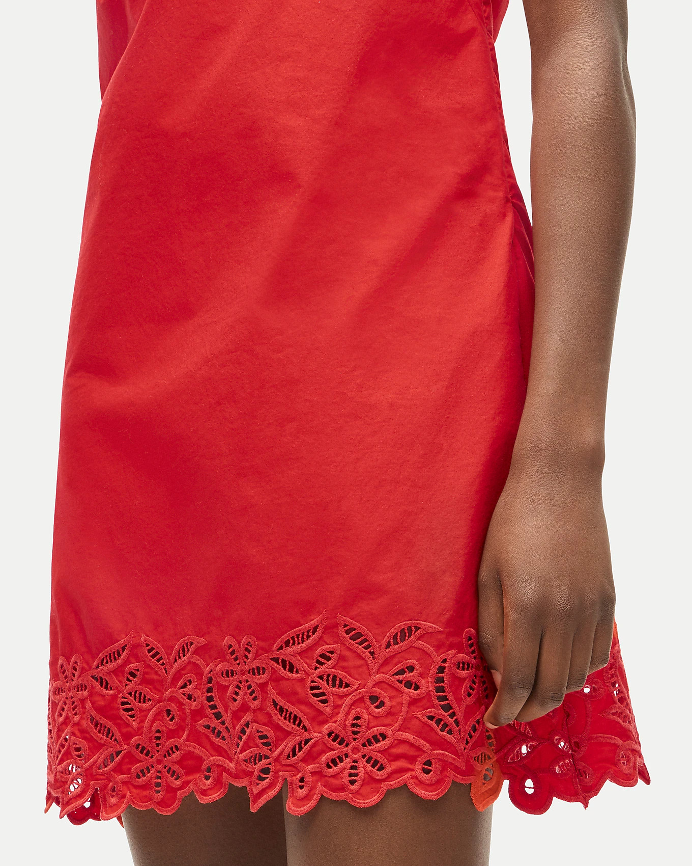High-squareneck mini dress in cotton poplin | J. Crew US