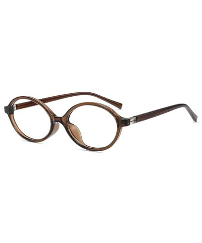 Firmoo Oval Blue Light Blocking Glasses Reduce Eye Strain Computer Gaming Eyeglasses Bluelight Glasses for Woman/Men Brown | Amazon (UK)