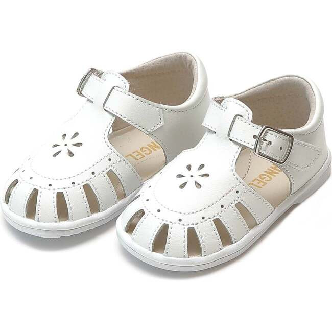 Shelby Caged Sandal, White | Maisonette