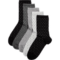 M&S Womens 5pk Seamfree Ankle High Socks - 6-8 - Black Mix, Black Mix,Blue Mix | Marks & Spencer (UK)