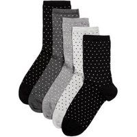 M&S Womens 5pk Seamfree Ankle High Socks - 6-8 - Black Mix, Black Mix,Blue Mix | Marks & Spencer (UK)