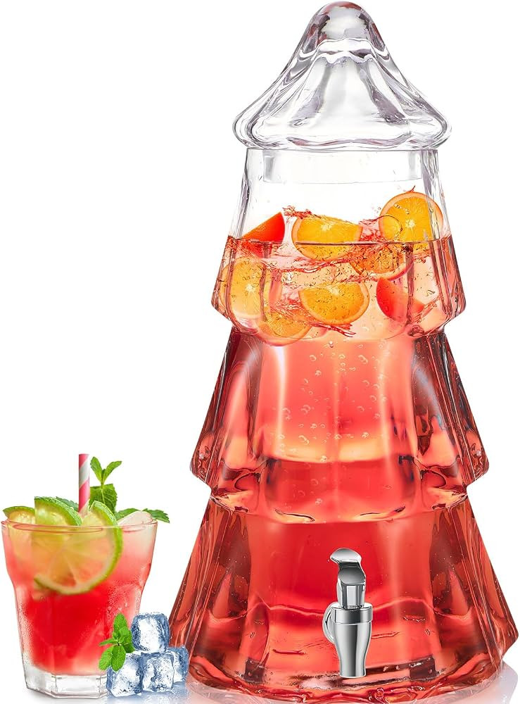 FillTouch 1 Pcs Christmas Tree Drink Dispensers for Parties 1.3 Gallon Large Christmas Drink Foun... | Amazon (US)
