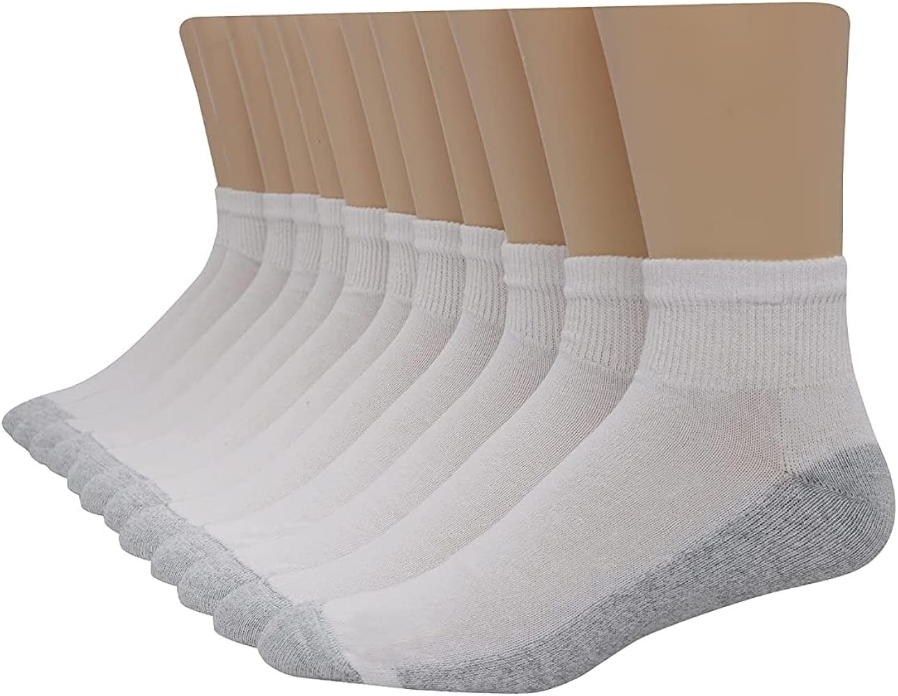 Hanes Men`s Ankle Socks, 186V12,12-Pack, 10-13, White (Shoe Size 6-12) | Amazon (US)