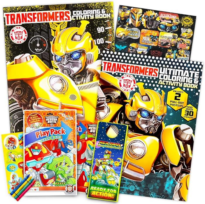 Transformers Rescue Bots Coloring and Activity Book Set With Stickers and Crayons | Amazon (US)