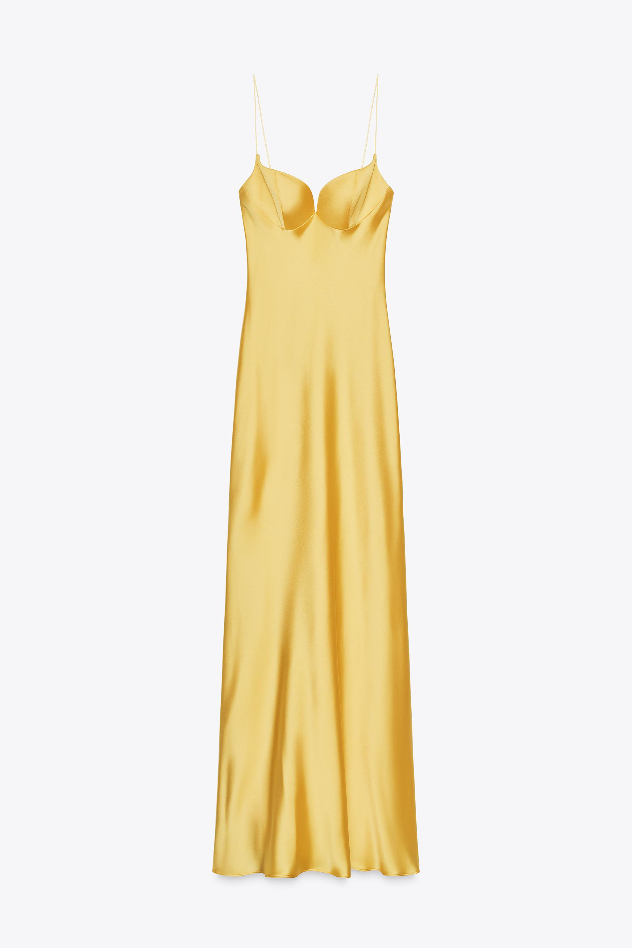 SATIN LONG DRESS | Zara US