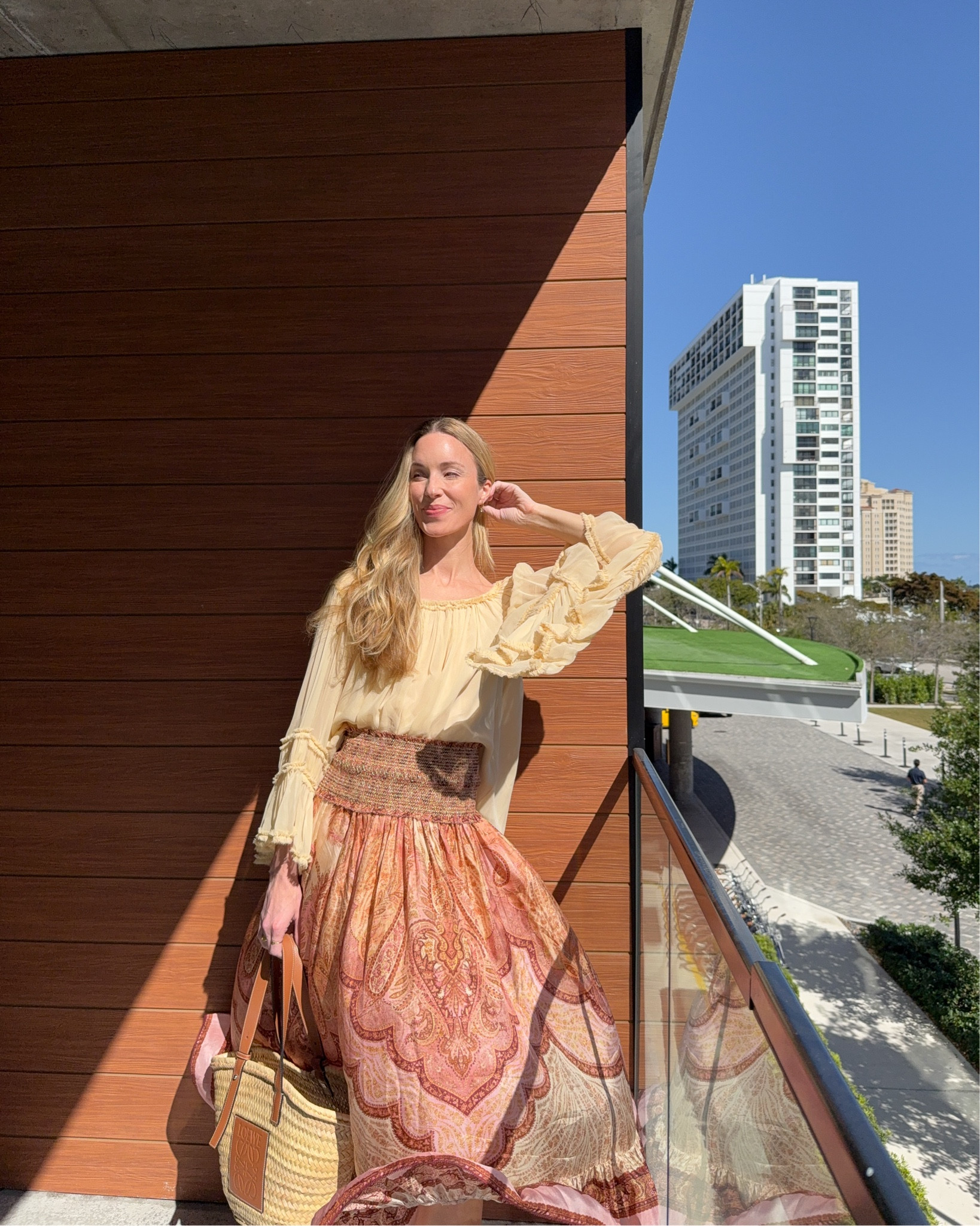 Zimmermann skirt and top. Size 0 in both. Linking similar less expensive here since I know these are an investment! Shoes TTS. @emmeparsons 

#LTKSeasonal #LTKTravel #LTKootd