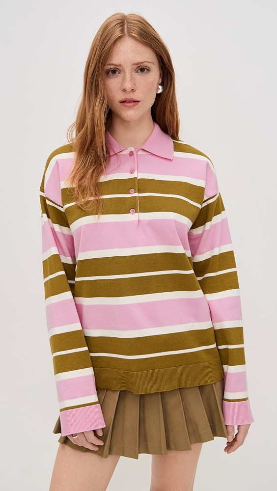 English Factory Striped Polo Knit Shirt | Shopbop | Shopbop