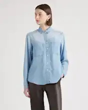 Chambray Tencel Long Sleeve Shirt | Quince