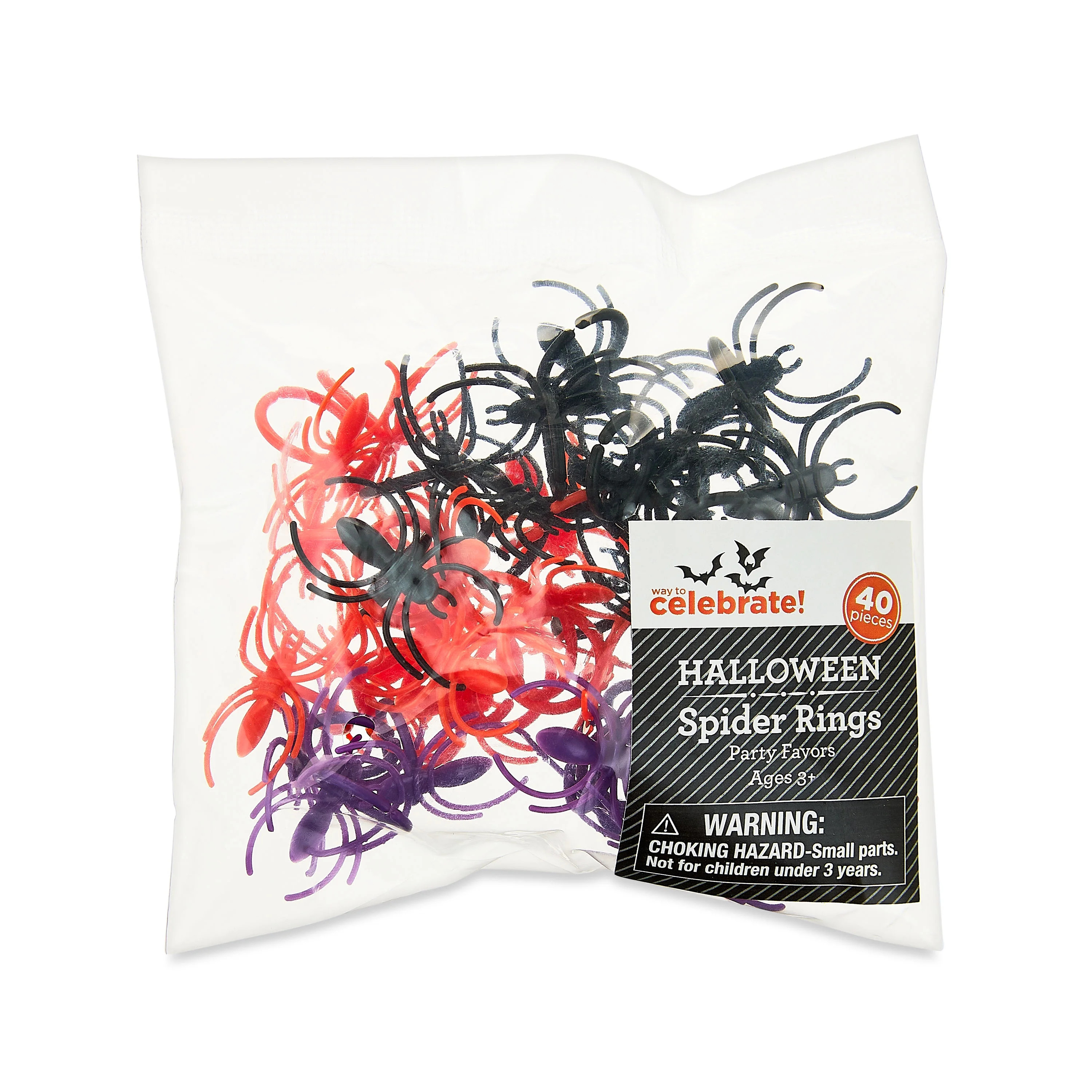 Halloween Spider Rings Party Favors, 40 Count, by Way To Celebrate | Walmart (US)