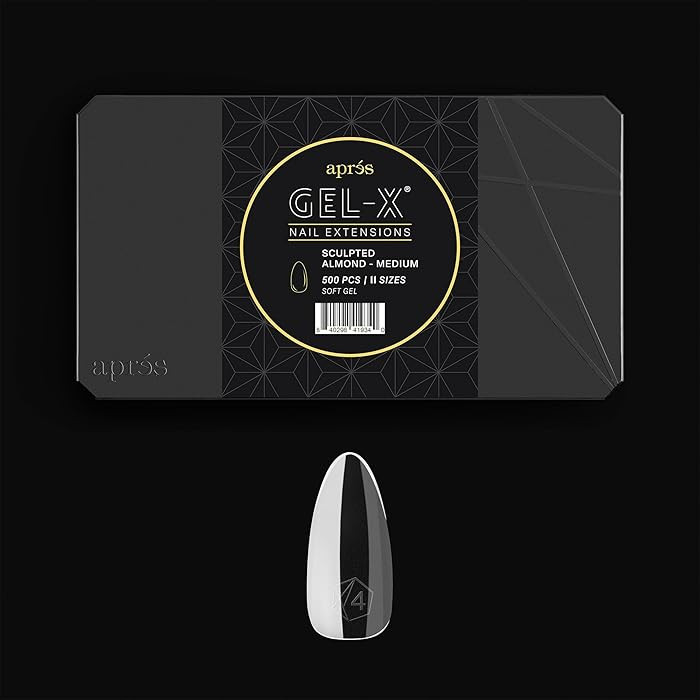 Aprés Gel-X® Tip Box | Sculpted Almond | 500pc Soft Gel Tips, 11 Sizes 00-9, Premium Quality (S... | Amazon (US)