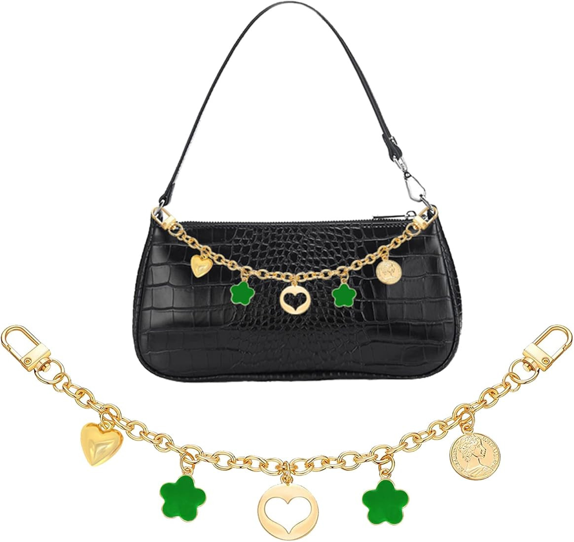 HOSBY Bag Charm Handbag Chains Decoration for Women, Sparkling Pendant Accessories for Purse Desi... | Amazon (US)