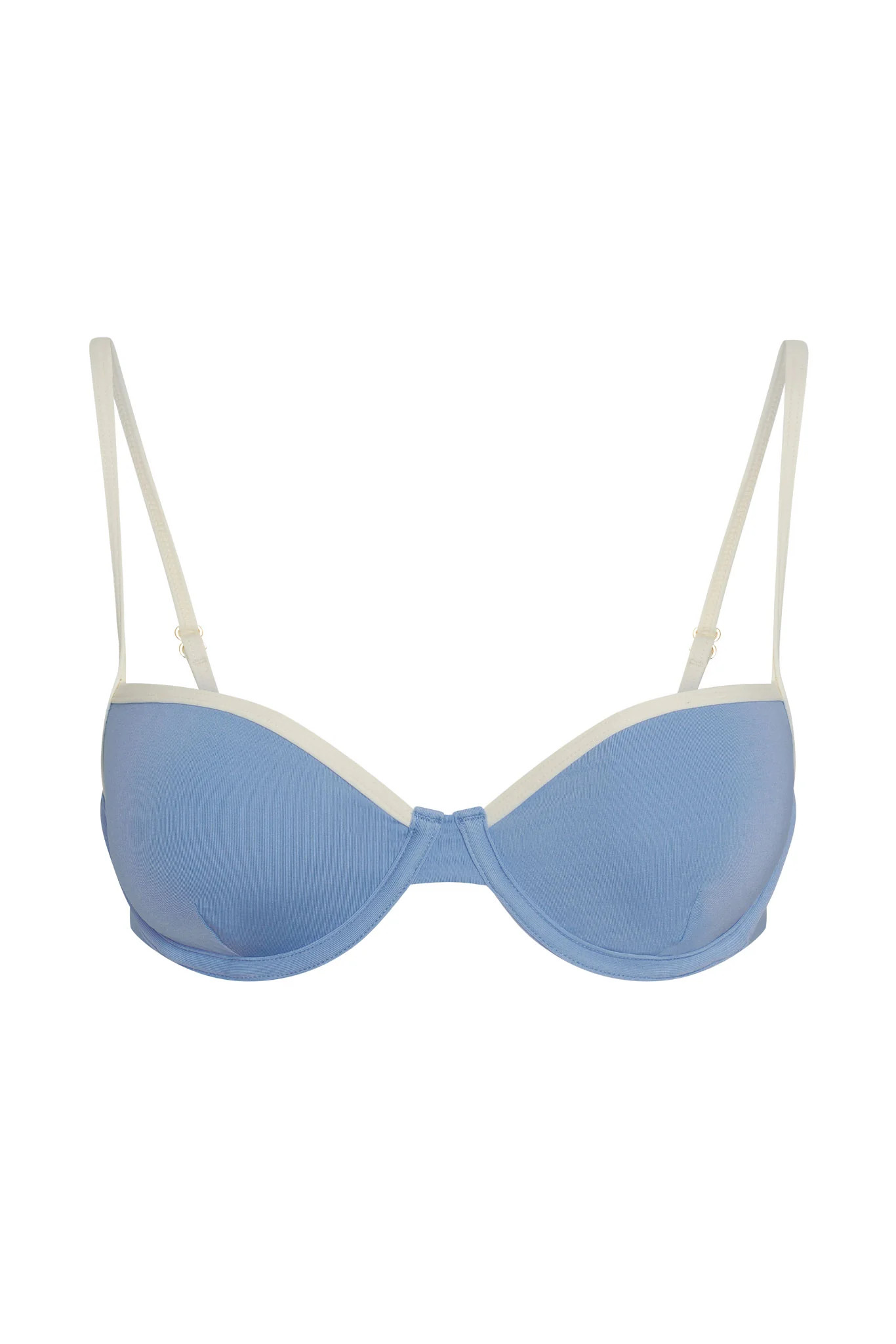 Capri Color Block Top - Azure/Ivory | Monday Swimwear