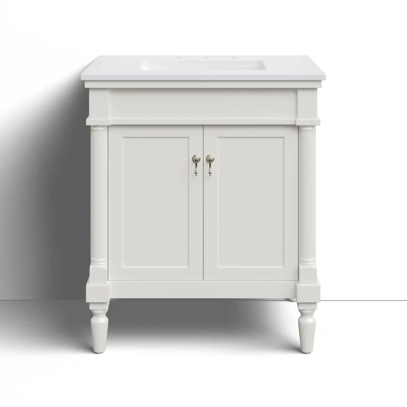 Uriah 30'' Single Bathroom Vanity with Engineered Marble Top | Wayfair North America