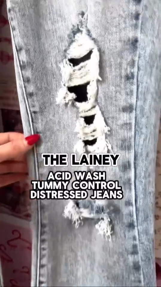 Most favorite jeans. Lainey acid wash jeans are concert ready!!