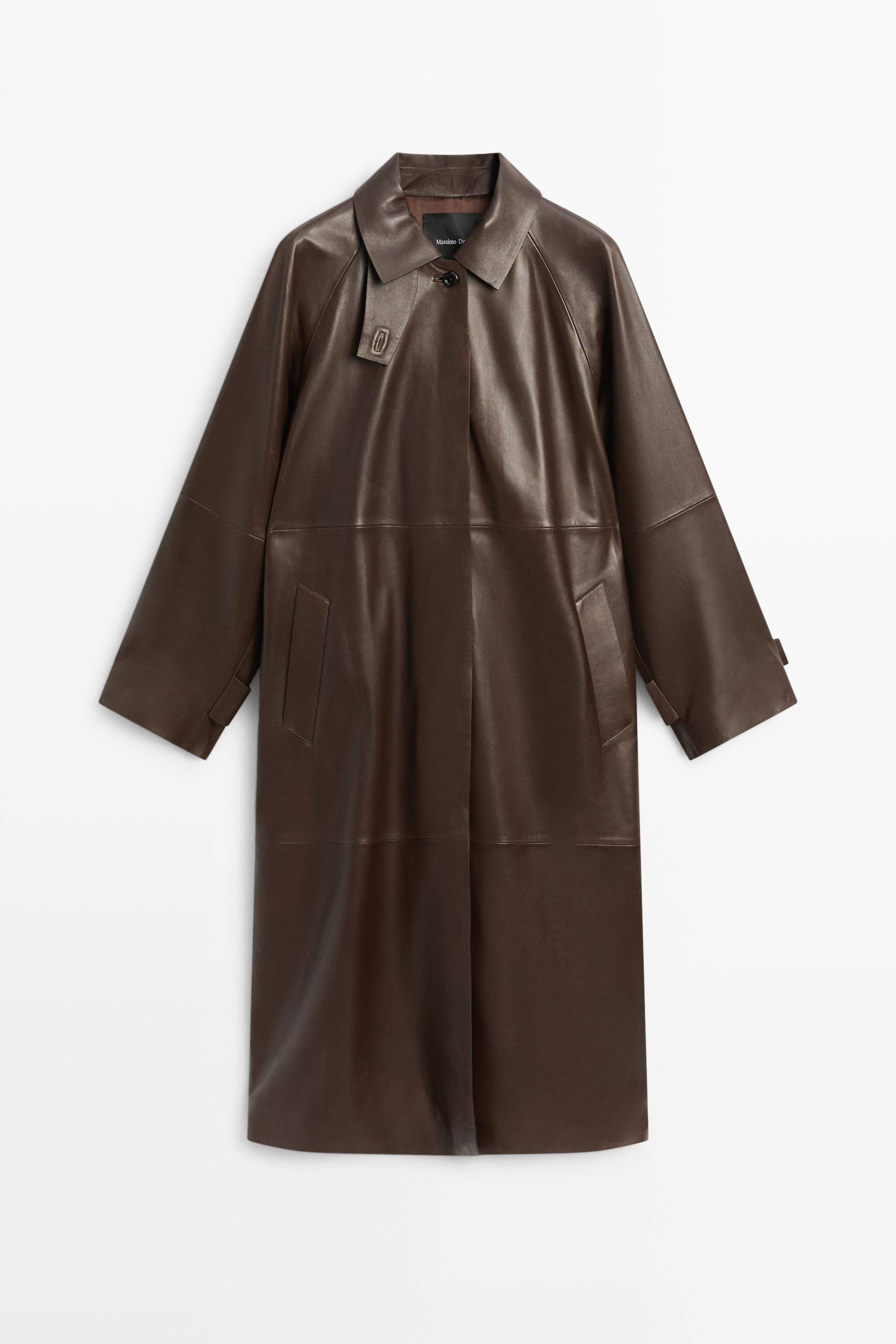 Trench long en cuir nappa | Massimo Dutti FR