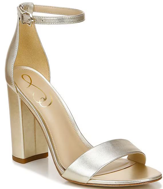 Sam Edelman Yaro Leather Ankle Strap Block Heel Dress Sandals | Dillard's | Dillard's