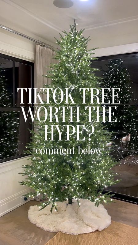 Home Depot one is sold out. I’m working on a giveaway for u guys! 

The elegant grand fir is almost identical. I went to store to compare. I have the 9ft 
7ft 1500 lights
9ft 2500 (only 500 less than the viral)

#LTKHoliday #LTKsalealert