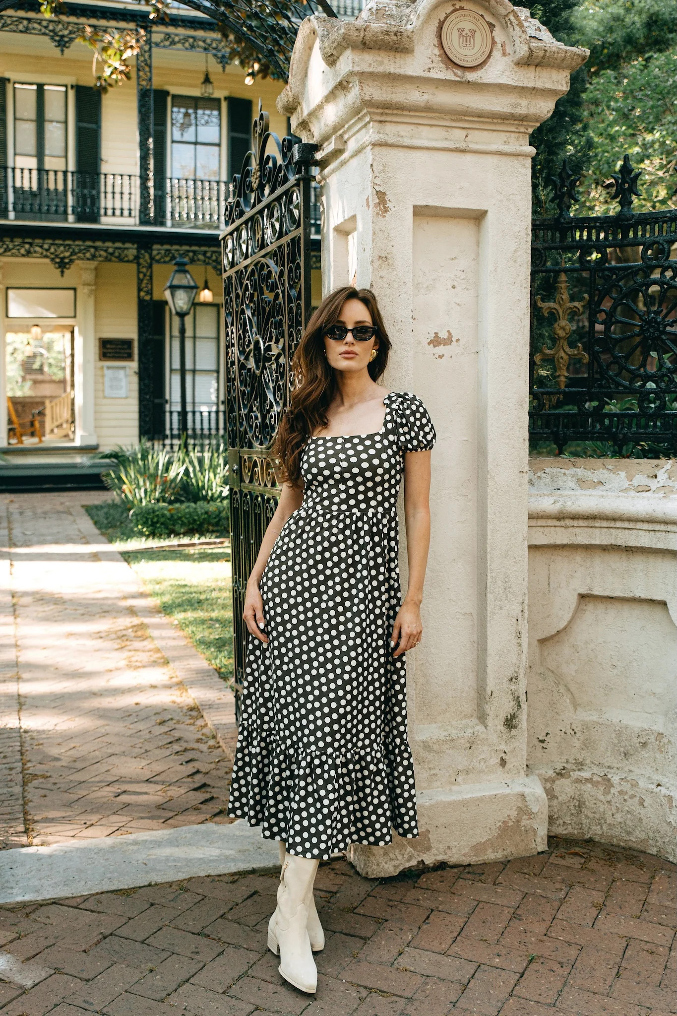 The Cornelia Dress - Chocolate Dot | Smith and Quinn