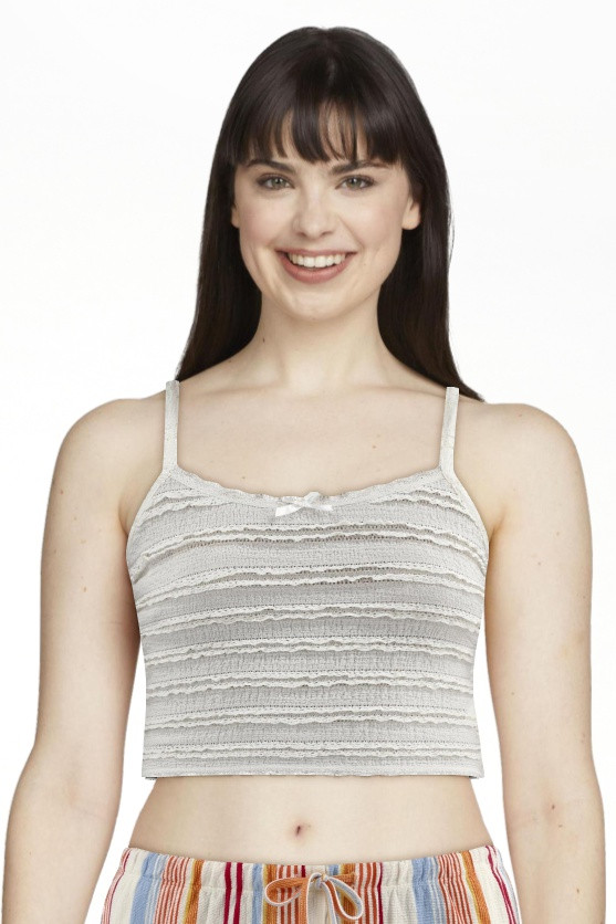 No Boundaries Lace Pucker Tank Top, Women's | Walmart (US)