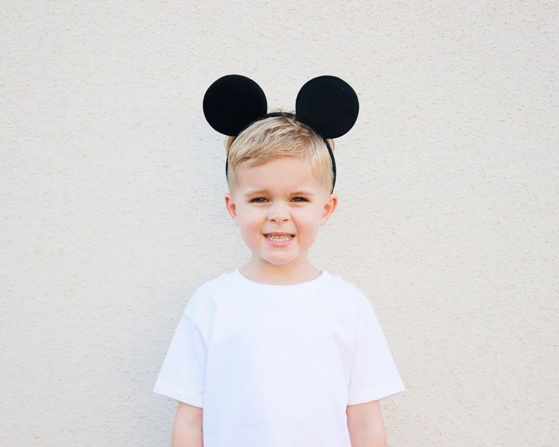 Mouse Ears  Kids Boy Mouse Ear Headband  Black Felt Mouse | Etsy | Etsy (US)