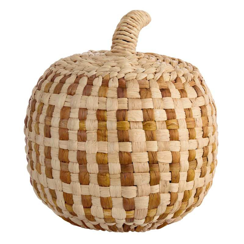 Neutral Woven Pumpkin, 11.8" | At Home