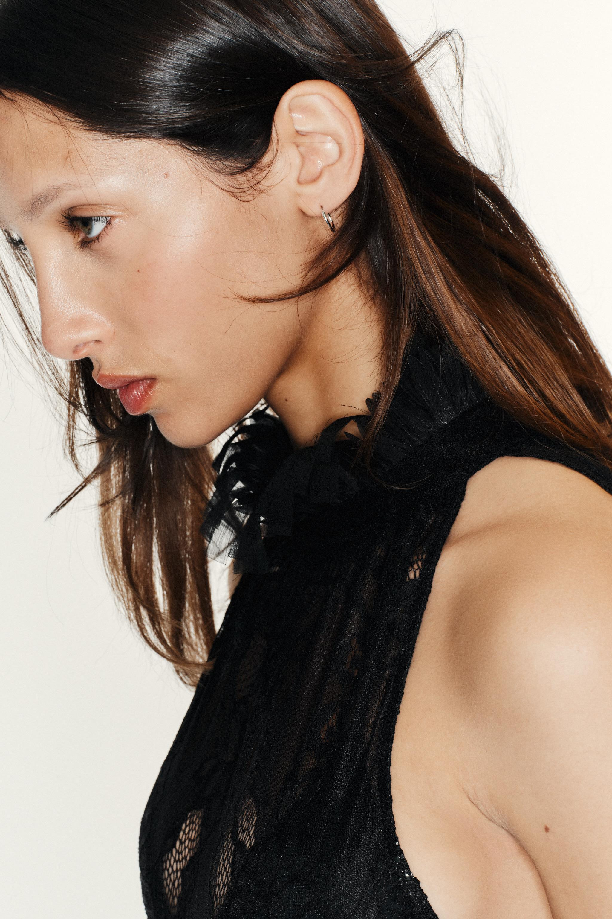 LACE HALTER BODYSUIT | Zara UK