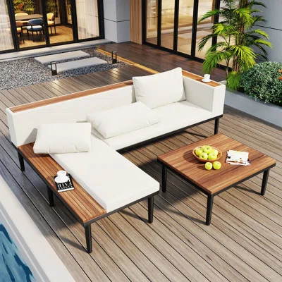 Patio Furniture Set with Removable Cushions and Coffee Table | Wayfair North America