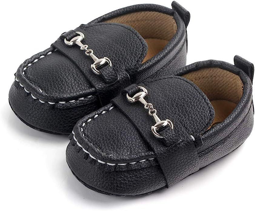 QIETION Baby Girls Boys Loafers, Cute Newborn Crib Shoes, PrewalkerPU Sneakers, Perfect for Bapti... | Amazon (US)