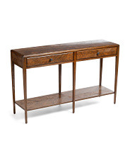 Nova Frieze 2 Drawer Oak Wood Console Table | Furniture & Lighting | Marshalls | Marshalls