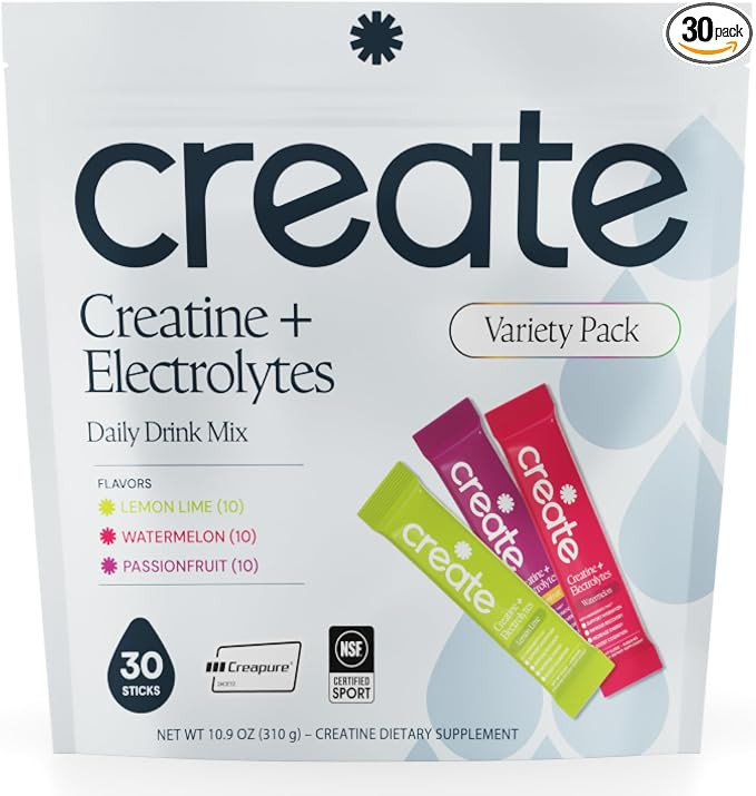 Create Creatine + Electrolytes – Energy & Strength – Variety Pack | NSF Certified for Sport ... | Amazon (US)