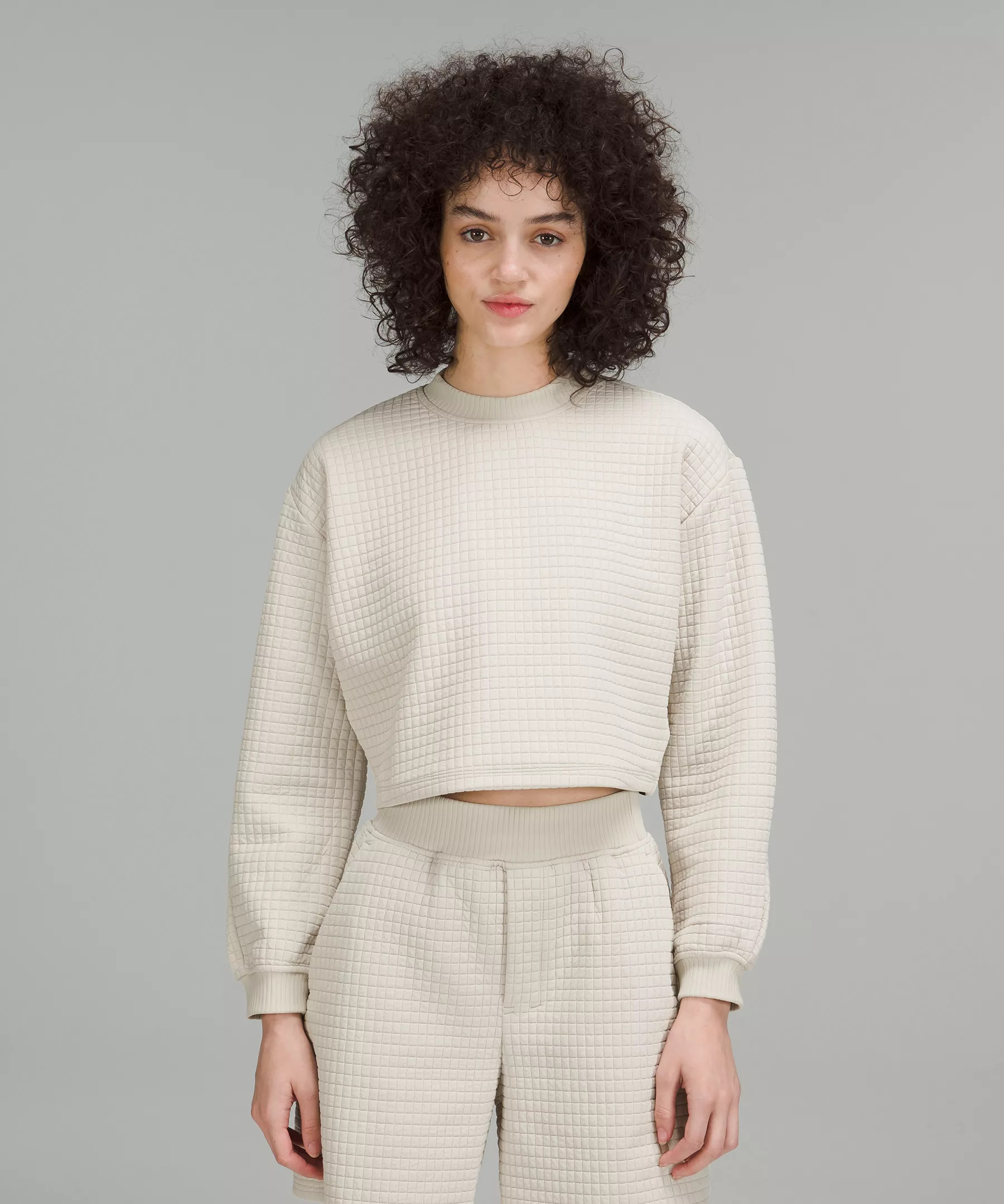 lululemon lab Textured Grid Cropped Pullover | Lululemon (US)