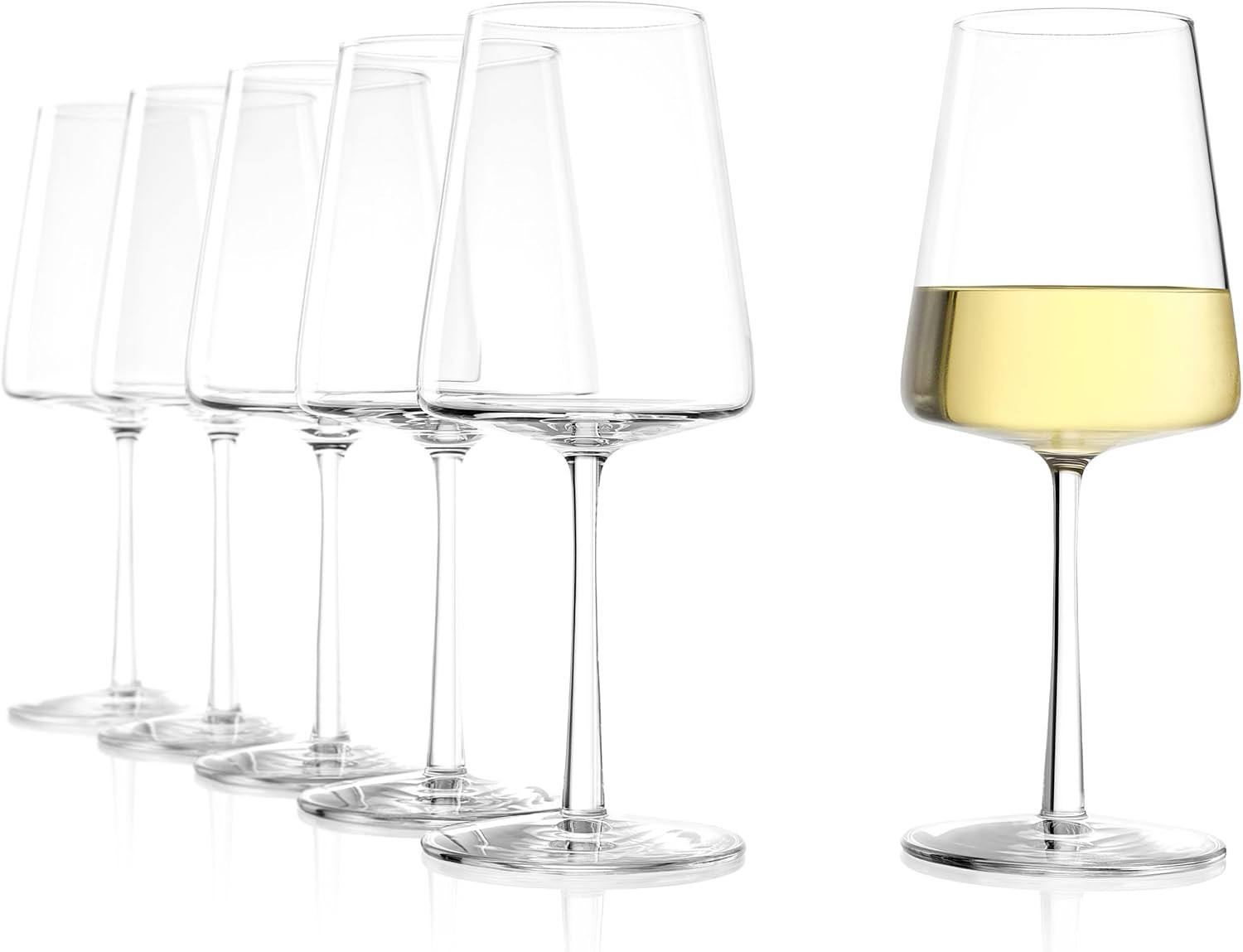 Stölzle Lausitz White Wine Glasses Power Set of 6, 400 ml – Modern Wine Glasses for Maximum Aroma Enhancement – Elegant Crystal White Wine Goblets – Dishwasher- & Shock-Resistant, Made in Germany | Amazon (UK)