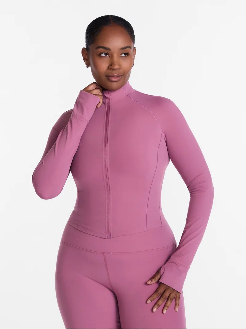 Avia Women\u2019s SoftSculpt Crop Jacket, Sizes XS-XXL | Walmart (US)