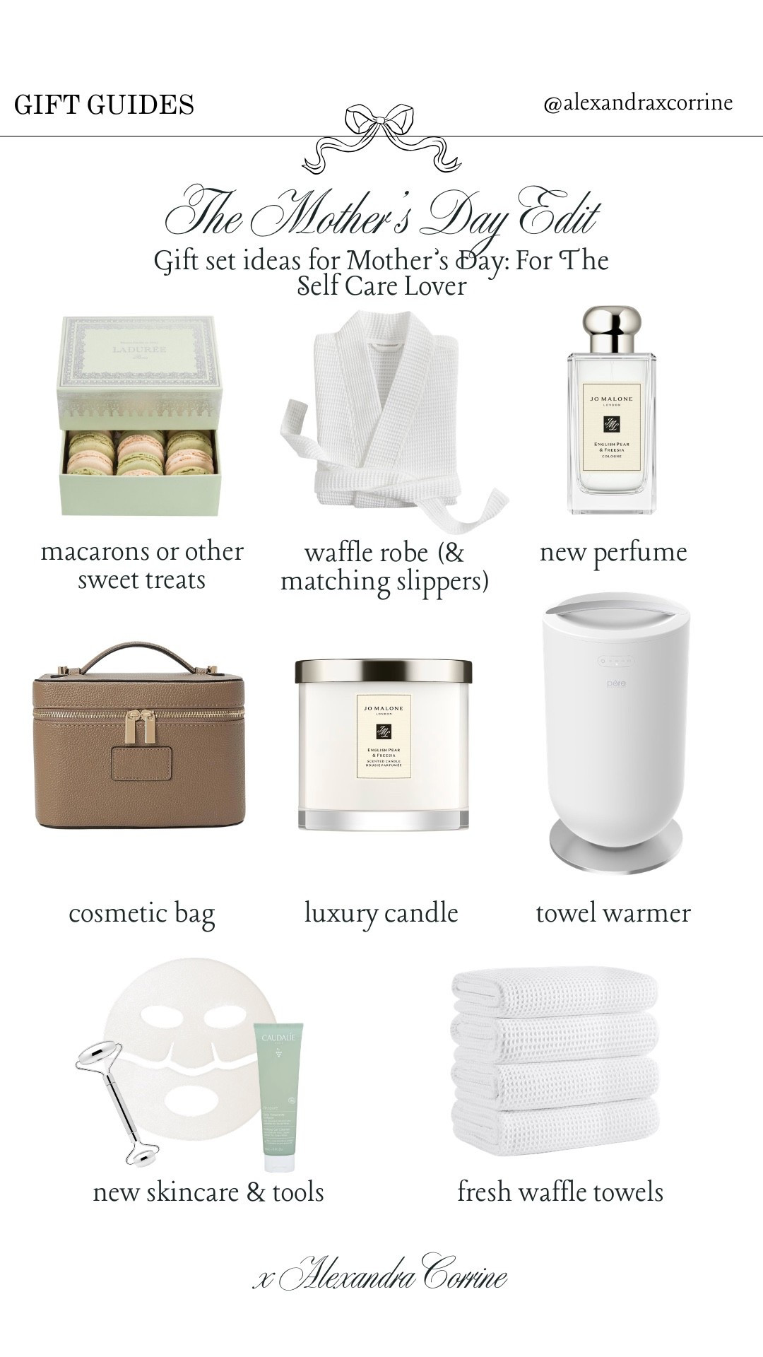 The Mother’s Day Edit: Gift ideas for the self care lover 🛁🤍

Gift guide, gift ideas, Mother’s Day, gifts for her, self care, beauty, home spa essentials 

#LTKMothersDay #LTKselfcare