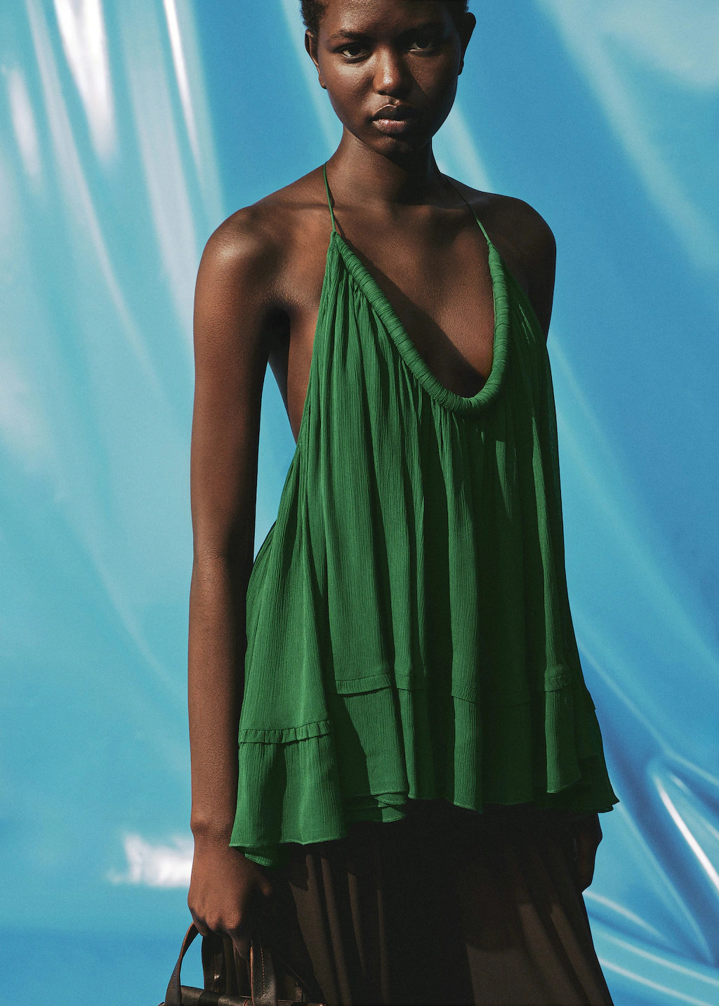 Top with pleated back neckline | Mango (US/MX/AU)