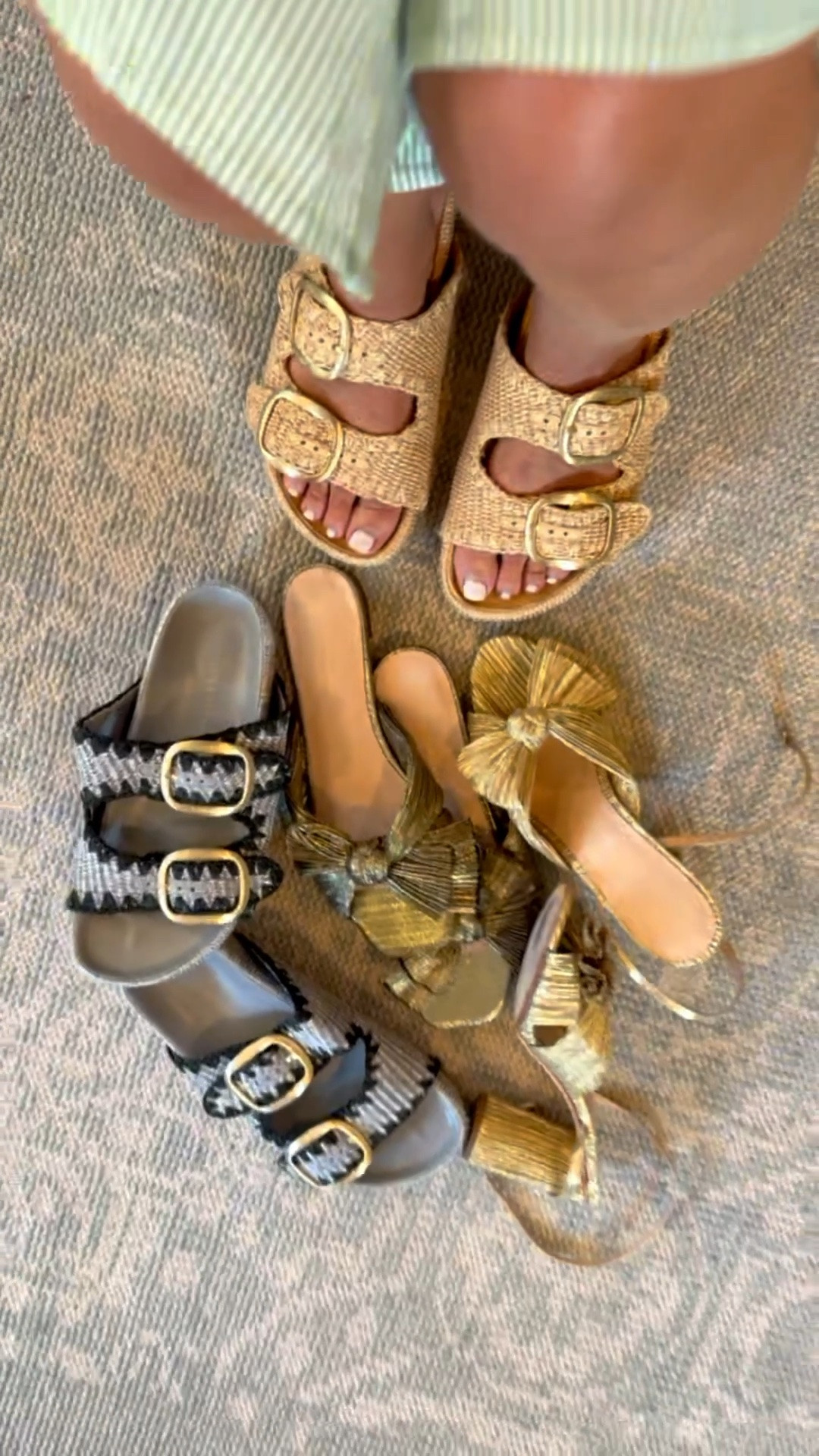 My splurge worthy shoes are on sale!! I’m a true size 8. 30% off at checkout.
Buckle sandal - 8.5 (size up 1/2)
Flat bow sandal - 9 (size up 1)
Heels - 8 tts

#LTKdayinmylife #LTKstorytime #LTKSaleAlert