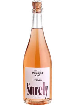 Non-Alcoholic Sparkling Wine Champagne Rose | Champagne & Sparkling Wine by Surely | 750ml | California Award Winning | Total Wine