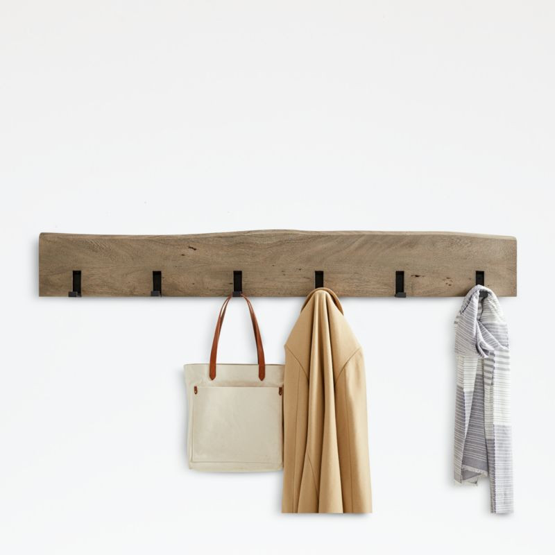 Yukon Grey Wall Coat Rack + Reviews | Crate and Barrel | Crate & Barrel