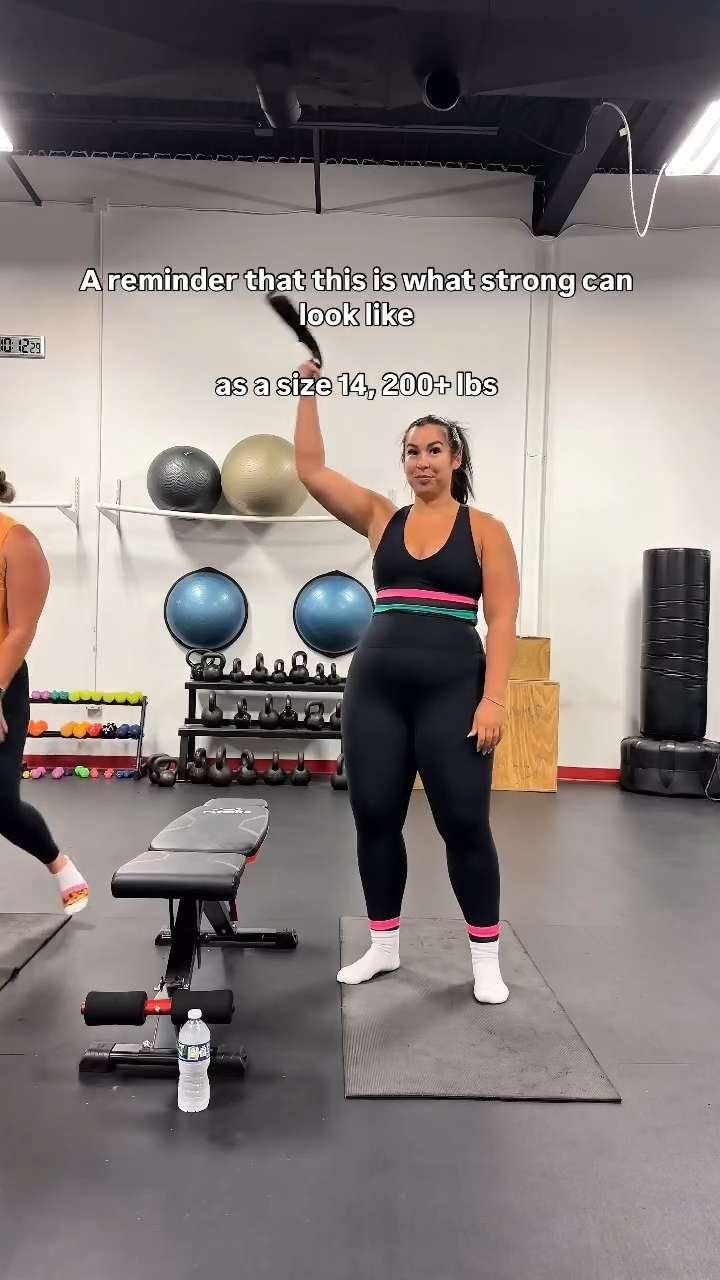 A reminder that this is what strong can look like! Wearing a size large in this activewear set! 

 #LTKActive #LTKMidsize