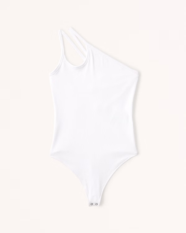 Women's Refined Seamless Rib Fabric One-Shoulder Bodysuit | Women's Tops | Abercrombie.com | Abercrombie & Fitch (US)
