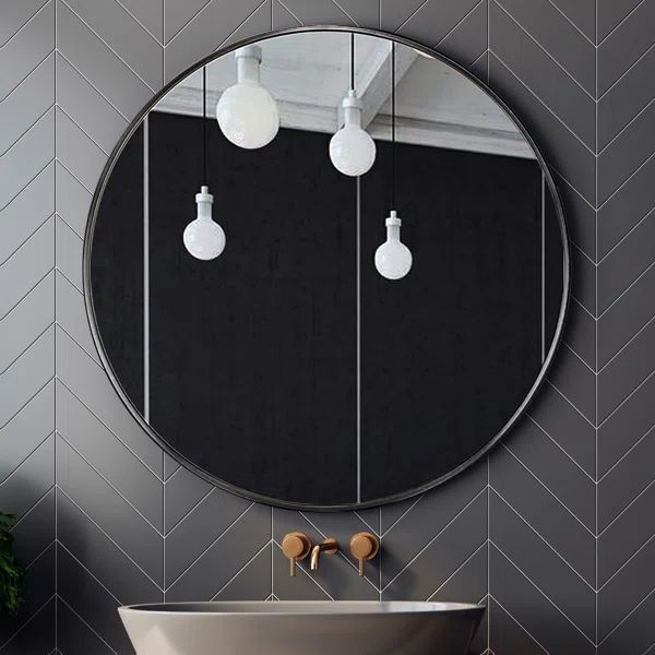 Karrina Round Metal Wall Mirror | Wayfair North America