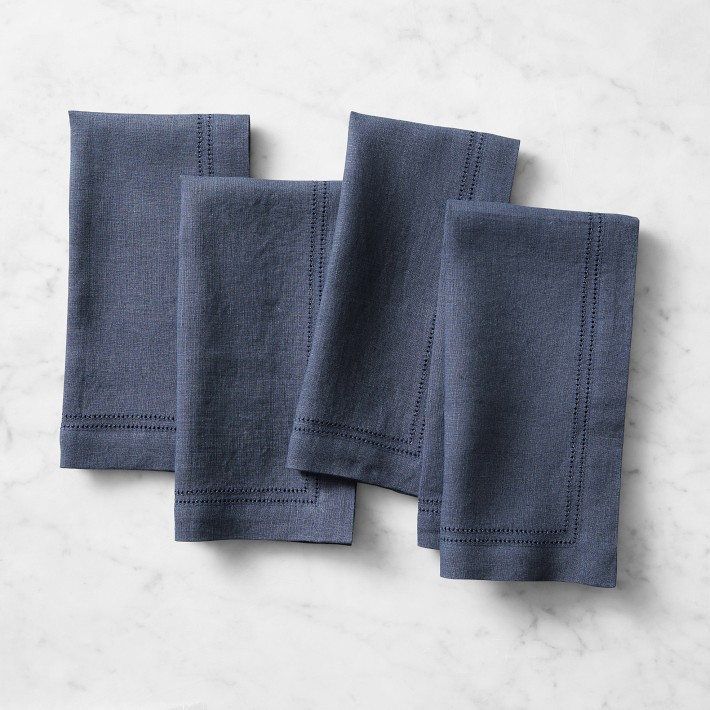 Linen Double Hemstitch Napkins | Williams-Sonoma